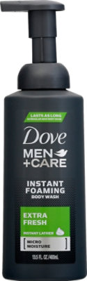 Dove Men+Care Body Wash Instant Foaming Extra Fresh - 13.5 Fl. Oz. - Image 2