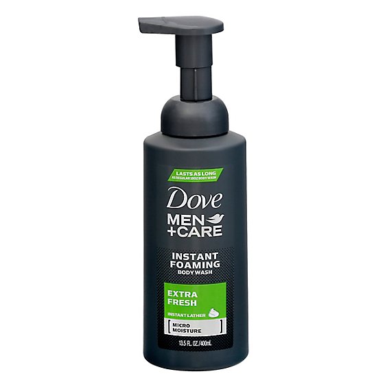 Dove Men+Care Body Wash Instant Foaming Extra Fresh - 13.5 Fl. Oz.
