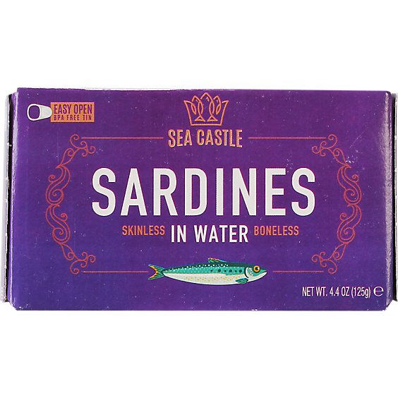 Sea Castles Sardines In Water - 4.375 Oz