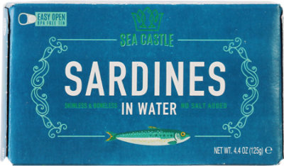 Sea Castle Sardines Nsa In Water - 4.375 Oz