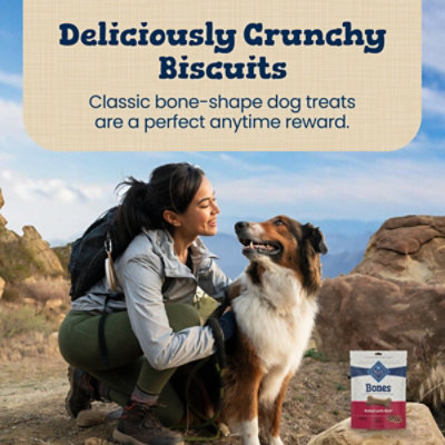 Blue Bones Natural Crunchy Beef Large Dog Biscuit Treats - 16 Oz - Image 4