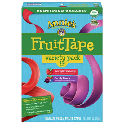 Annies Homegrown Really Peely Fruit Tape Organic Variety Pack 6 Strawberry 6 Berry - 12 Count - Image 3