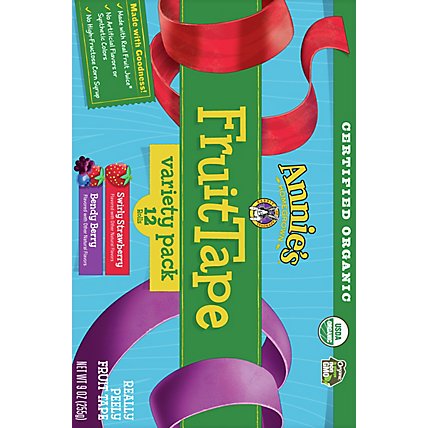 Annies Homegrown Really Peely Fruit Tape Organic Variety Pack 6 Strawberry 6 Berry - 12 Count - Image 5