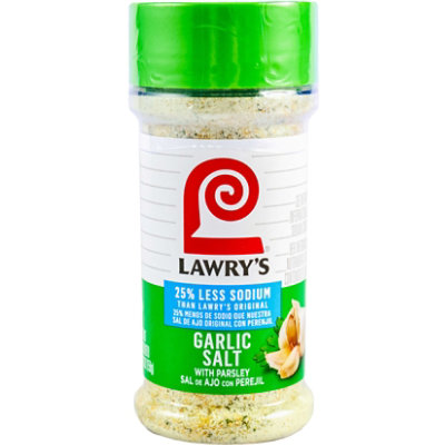 Lawry's 25% Less Sodium Garlic Salt With Parsley - 5.62 Oz - Image 1