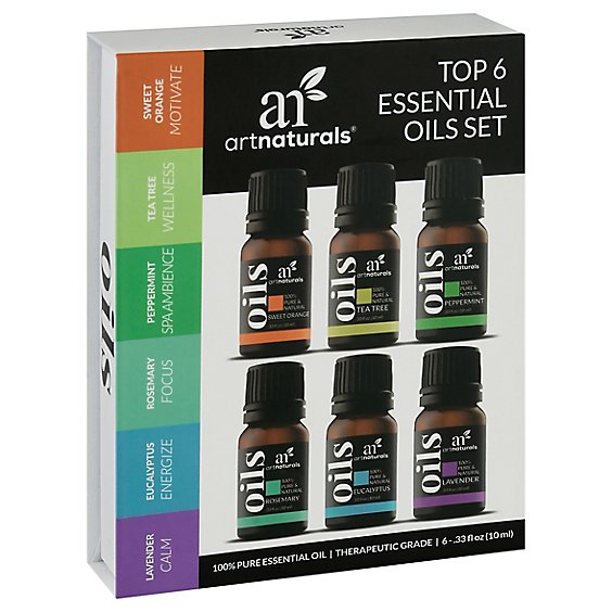 artnaturals Top 6 Essential Oils - 6-.33 Fl. Oz.