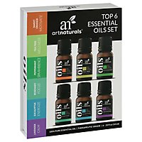 artnaturals Top 6 Essential Oils - 6-.33 Fl. Oz. - Image 1