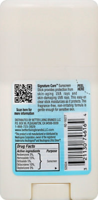 Signature Care Sheer Sunscreen Stick Face & Body Water Resistant SPF 70 - 1.5 Oz - Image 3