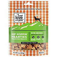 I And Love And You Dog Treat Hip Hoppin Hearties with Chicken Pouch - 5 Oz - Image 3