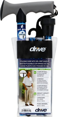 Drive Medical Cane,folding,gel Grip,blcrackle - Each - Image 2