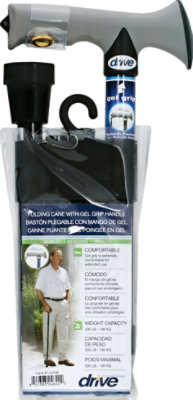 Drive Medical Cane,folding,gel Grip,blk - Each - Image 2