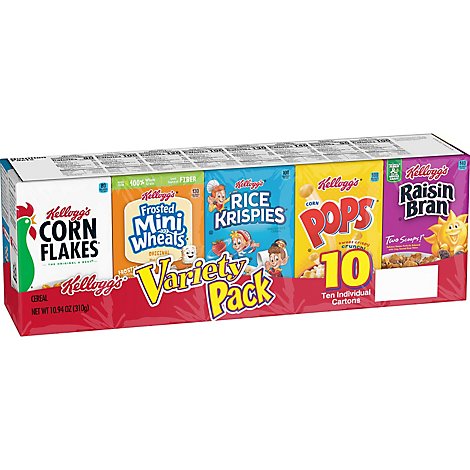 Kelloggs Breakfast Cereal Single Serve Cereal To Go Variety Pack 10 Count - 10.94 Oz