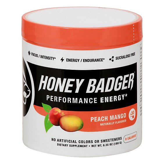 Honey Badger Energy Peach Mango - 6.35 Oz