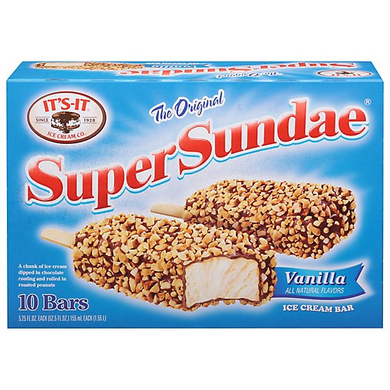 Its It Super Sundae Ice Cream Bar 10 Pack - 52.5 Fl. Oz.