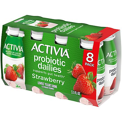 Activia Probiotic Dailies Strawberry Yogurt Drink - 8-3.1 Fl. Oz. - Image 1