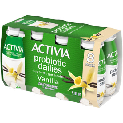 Activia Probiotic Dailies Vanilla Yogurt Drink - 8-3.1 Oz - Shaw's