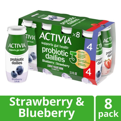 Activia Probiotic Dailies Strawberry And Blueberry Yogurt Drink - 8-3.1 Fl. Oz. - Image 2