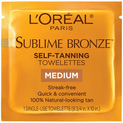 L'Oreal Paris Sublime Bronze Self-Tan Towelettes Gradual Self Tanner - 6 Kit - Image 1