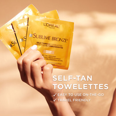 L'Oreal Paris Sublime Bronze Self-Tan Towelettes Gradual Self Tanner - 6 Kit - Image 5