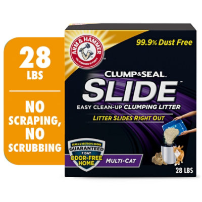 ARM & HAMMER Slide Easy Clean Up Multi Cat Clumping Cat Litter - 28 Lb - Image 1