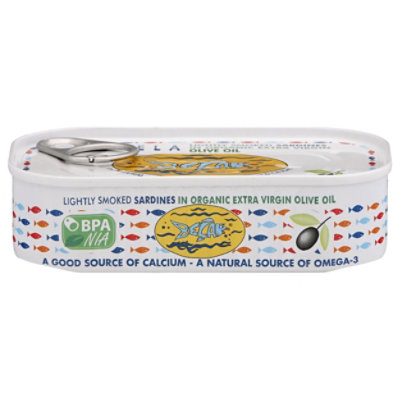 Bela Sardines Lightly Smoked in Organic Extra Virgin Olive Oil - 4.25 Oz - Image 3