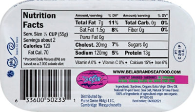 Bela Sardines Lightly Smoked in Organic Extra Virgin Olive Oil with Piri-Piri - 4.25 Oz - Image 3