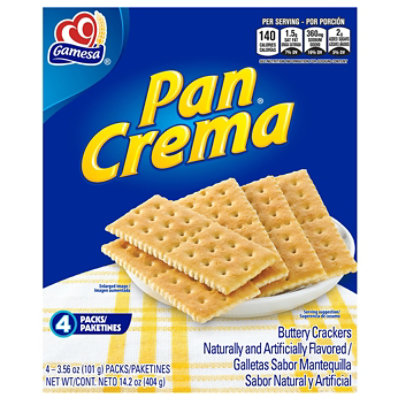 Gamesa Crackers Pan Crema Rich Flaky Box - 4-3.56 Oz - Image 3