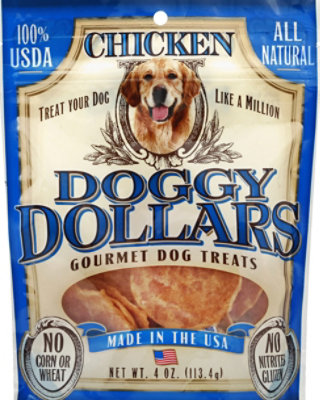 Doggy Dollars Dog Treats Gourmet Natural Chicken Pouch - 4 Oz - Image 2