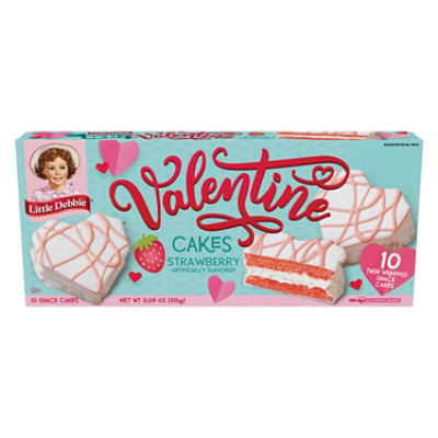 Snack Cakes Little Debbie Family Pack Be My Valentine Cakes Strawberry - 11.09 Oz - Image 3