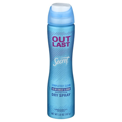 Secret Outlast Completely Clean Scent Dry Spray Antiperspirant and Deodorant - 3.8 Oz - Image 3