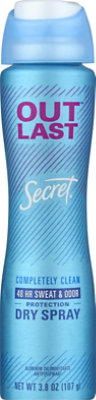 Secret Outlast Completely Clean Scent Dry Spray Antiperspirant and Deodorant - 3.8 Oz - Image 2