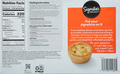 Signature SELECT Cheese And Bacon Mini Quiche 15 Count - 11.2 Oz - Image 6