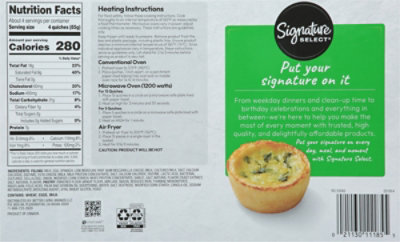 Signature SELECT Florentine Mini Quiche 15 Count - 11.2 Oz - Image 6