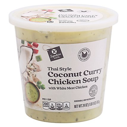 Signature Cafe Thai Styled Coconut Curry Chicken Soup - 24 Oz. - Image 3