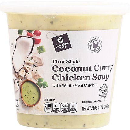 Signature Cafe Thai Styled Coconut Curry Chicken Soup - 24 Oz. - Image 2