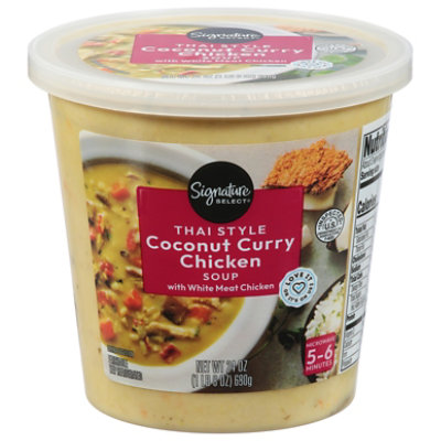 Signature Select/Cafe Thai Styled Coconut Curry Chicken Soup - 24 Oz. - Image 1