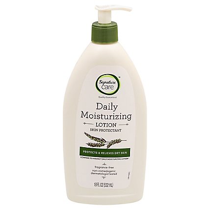 Signature Care Lotion Moisturizing Skin Protectant Daily Fragrance Free - 18 Fl. Oz. - Image 3