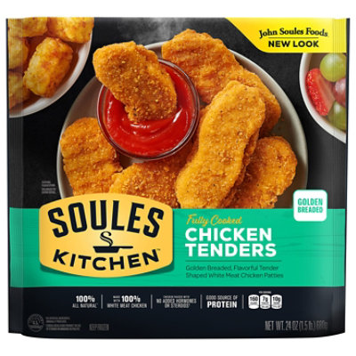 John Soules Chicken Breast Patty Fritters With Rib Meat Fully Cooked - 1.5 Lb