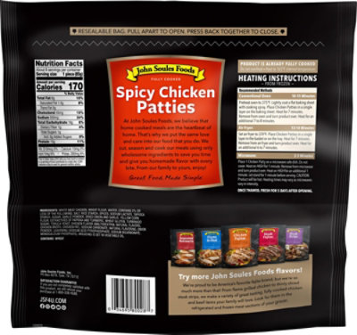 John Soules Foods Chicken Breasts Patty Fritters With Rib Meat Spicy - 1.50 LB - Image 5