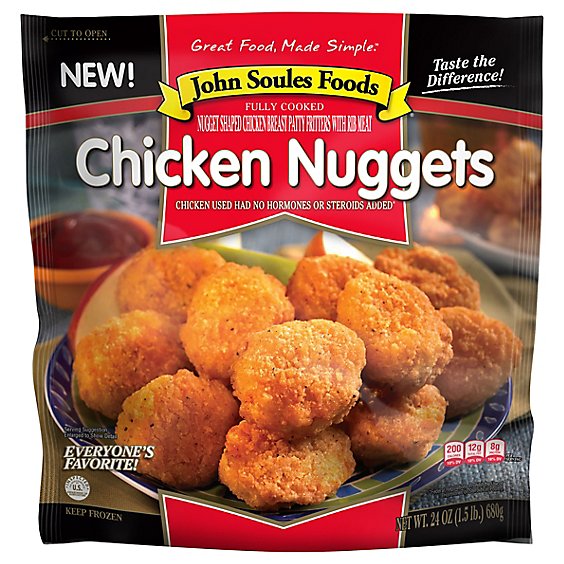 John Soules Foods Chicken Nuggets Fully Cooked Patty Fritters - 1.50 LB
