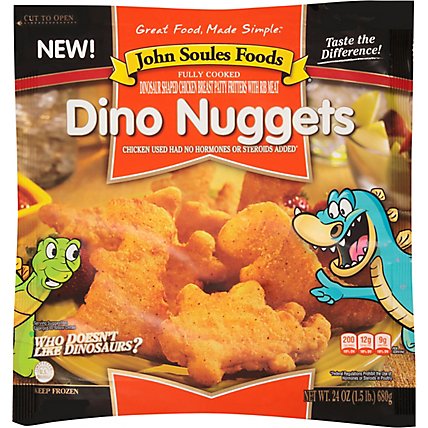 John Soules Foods Chicken Nuggets Fully Cooked Dino Shaped - 1.50 LB - Image 2