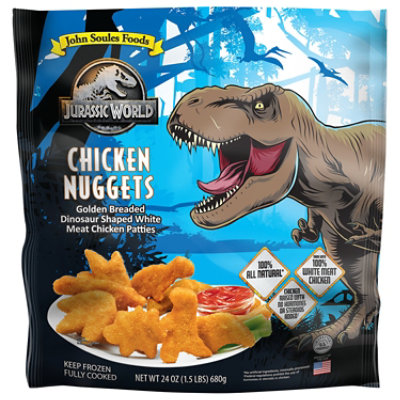 John Soules Foods Chicken Nuggets Fully Cooked Dino Shaped - 1.50 LB