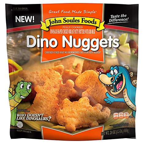 John Soules Foods Chicken Nuggets Fully Cooked Dino Shaped - 1.50 LB