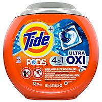 Tide Plus PODS Liquid Laundry Detergent Pacs 4 In 1 Ultra Oxi - 32 Count - Image 3