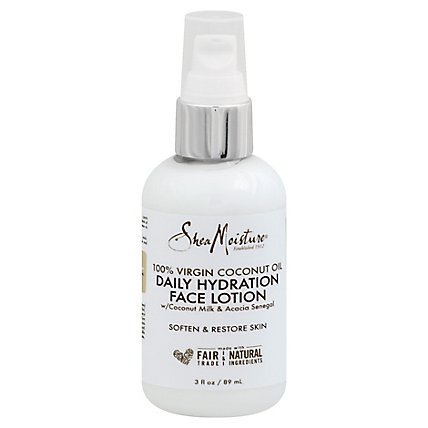 SheaMoisture Face Lotion Daily Hydration 100% Virgin Coconut Oil - 3 Oz