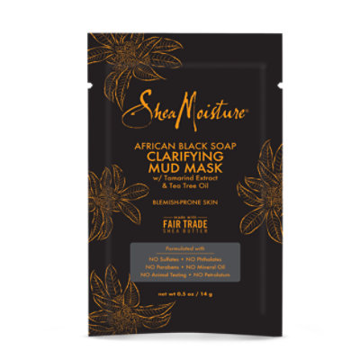 SheaMoisture Mud Mask Clarifying African Black Soap - 0.5 Oz