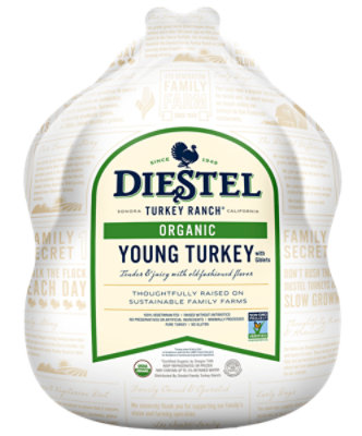 Diestel Family Ranch Whole Organic Turkey Fresh - Weight Between 16-20 Lb
