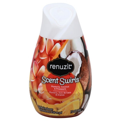 Renuzit Air Freshener Gel Scent Swirls Plumeria Coconut & Pineapple 7