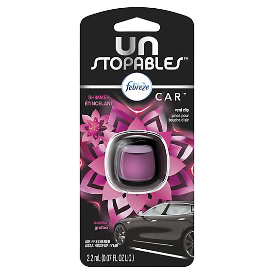 Febreze Car Unstopables Air Freshener Vent Clip Shimmer - Each