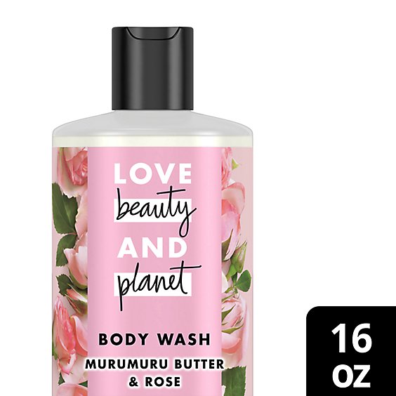 Love Beauty and Planet Bountiful Moisture Murumuru Butter and Rose Body Wash - 16 Fl. Oz.