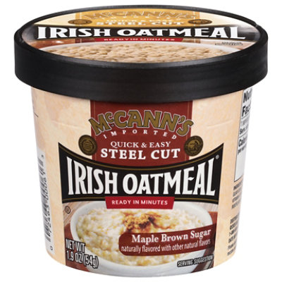 McCanns Oatmeal Irish Steel Cut Maple Brown Sugar - 1.9 Oz - Image 3